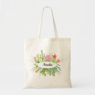 Bolso De Tela Cactus Monogram Tote Bag