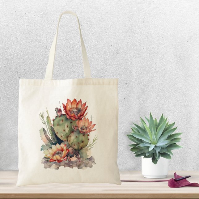 Bolso De Tela Cactus naranja/Rojo Flor (Subido por el creador)