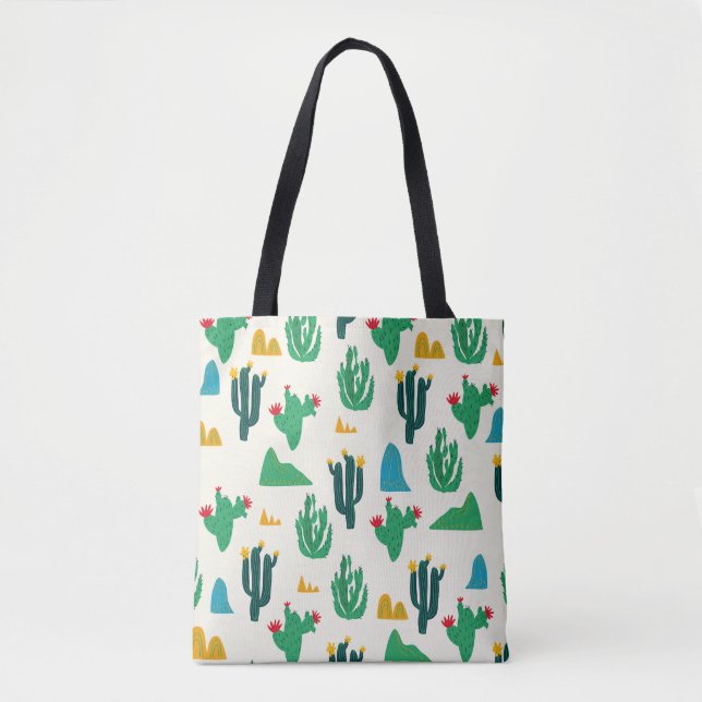 Bolso De Tela Cactus Natural: Arte Popular Sin Maravillas. (Anverso)
