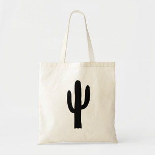 Bolso De Tela Cactus negro. Cactus modernos. Botánico simple