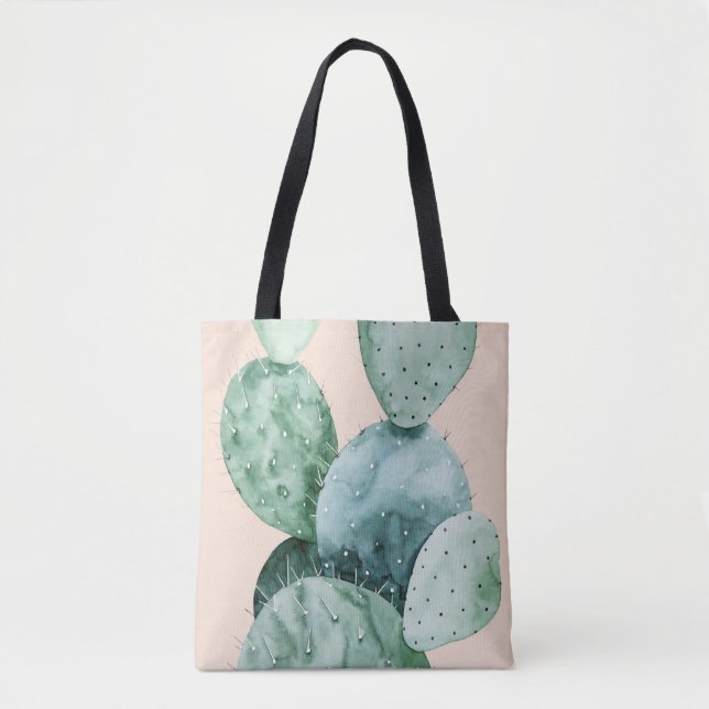 Bolso De Tela Cactus on Coral (Anverso)