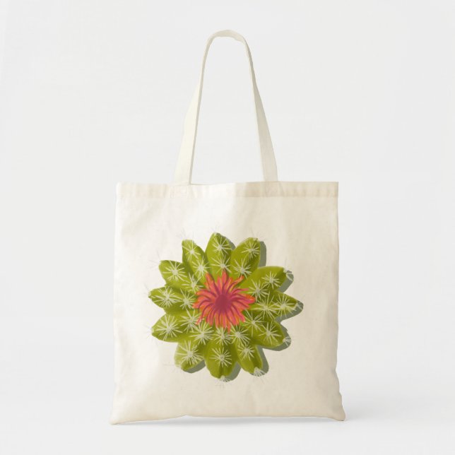Bolso De Tela cactus Polvo Puff (Frente)