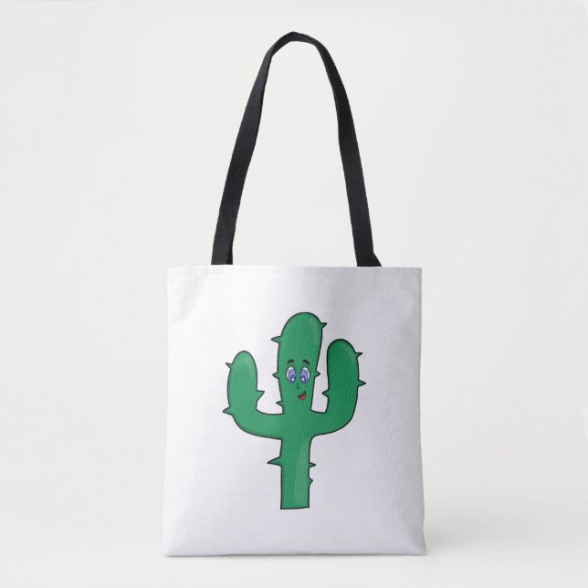 Bolso De Tela Cactus sonriente (Anverso)