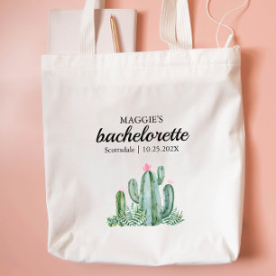 Bolso De Tela Cactus Succulum Flower Bachelorette Favor