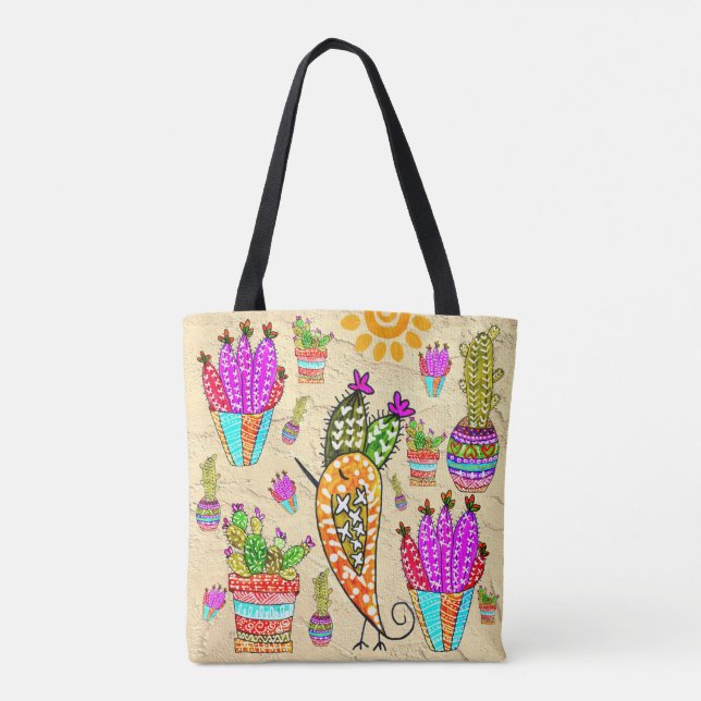 Bolso De Tela Cactus Tote Bag (Reverso)
