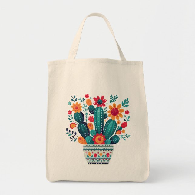 Bolso De Tela Cactus Tote Bag (Frente)