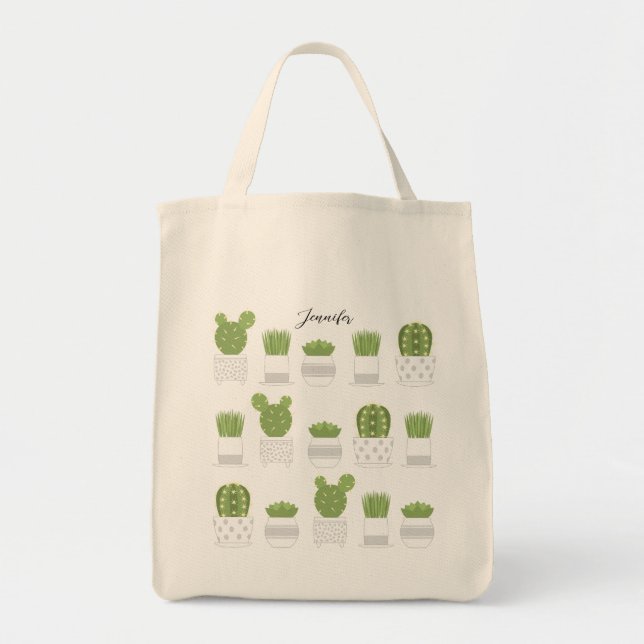 Bolso De Tela Cactus Tote Bags (Frente)