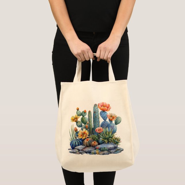 Bolso De Tela Cactus y suculentos (Anverso (producto))