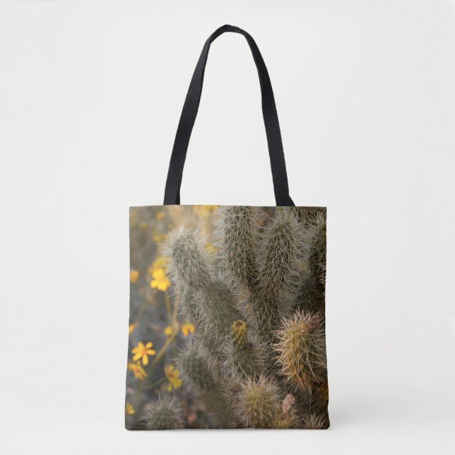 Bolso De Tela Cactus y Wildflowers (Anverso)