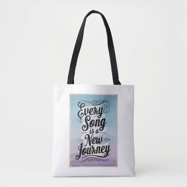 Bolso De Tela Cada Canción Es Un Nuevo Viaje (Anverso)