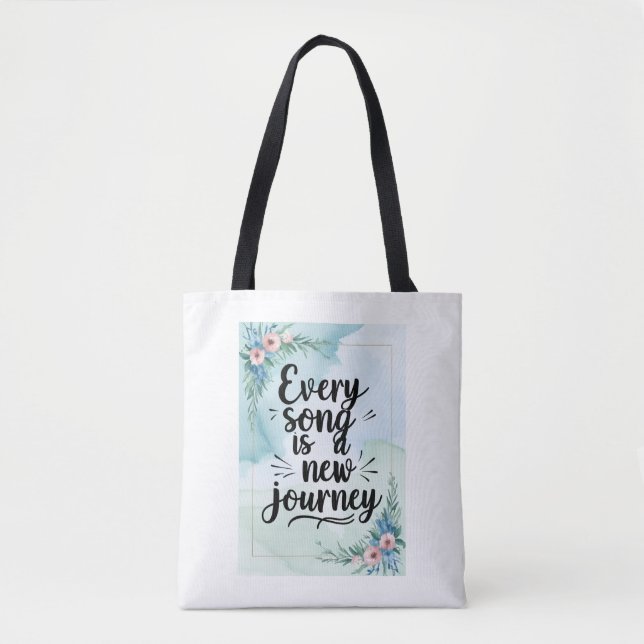 Bolso De Tela Cada Canción Es Un Nuevo Viaje (Anverso)