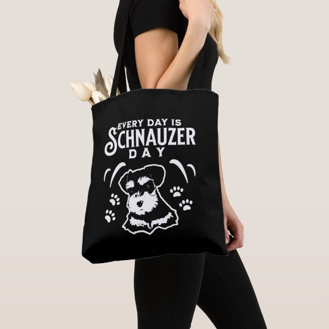 Bolso De Tela Cada día es el Día de Schnauzer (Detalle)