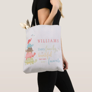 Bolso De Tela Cada familia tiene un hermoso nombre personalizado