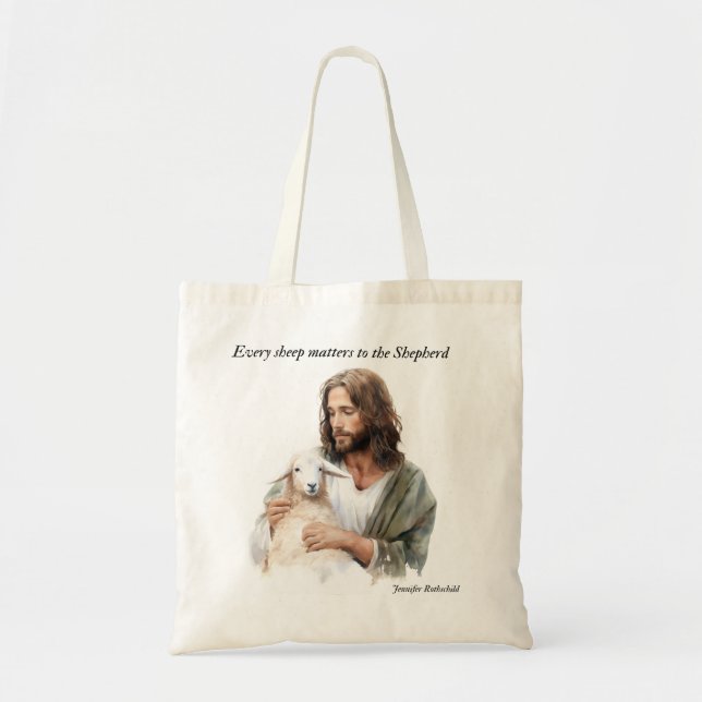 Bolso De Tela Cada oveja importa para el pastor (Frente)