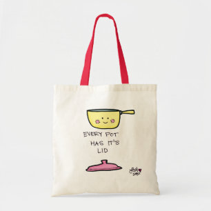 Bolso De Tela Cada pote lo tiene es tapa