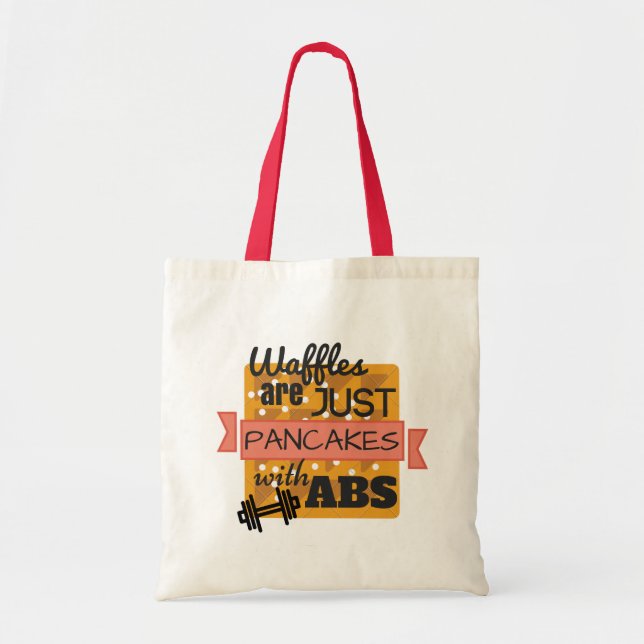 Bolso De Tela Cada tote del día - entrenamiento Waffles - (Frente)