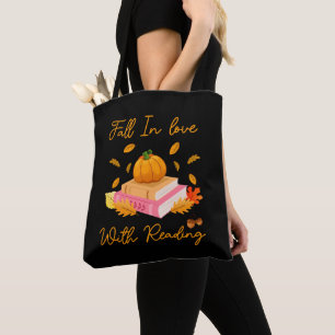 Bolso De Tela Caer Enamorada De Las Calabazas Del Otoño Del Libr