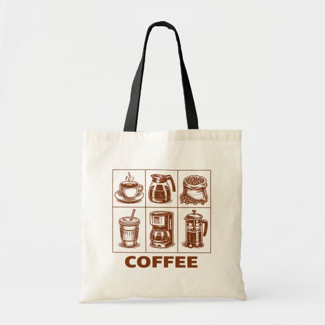 Bolso De Tela Café (Frente)