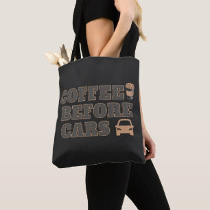 Bolso De Tela Café Antes de Coches Regalo Divertido para Amant