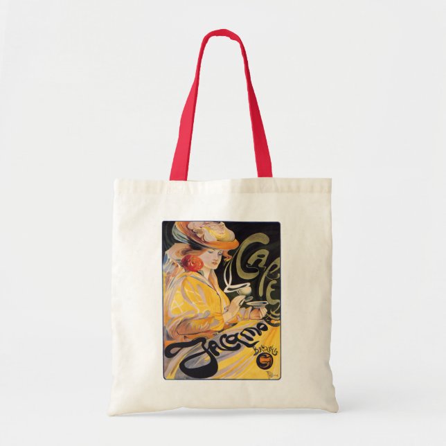 Bolso De Tela Café Art Nouveau (Frente)