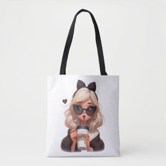 Bolso De Tela Café de amor (Anverso)