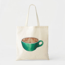 Bolso De Tela Café de capuchino de lata blanca plana Café Café C
