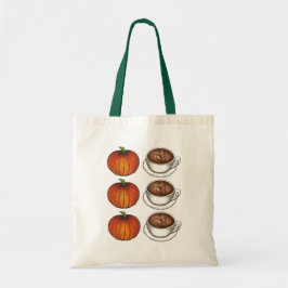 Bolso De Tela Café de especias de calabaza latte otoño otoño tot
