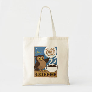 Bolso De Tela Café de Lechuza Nocturno