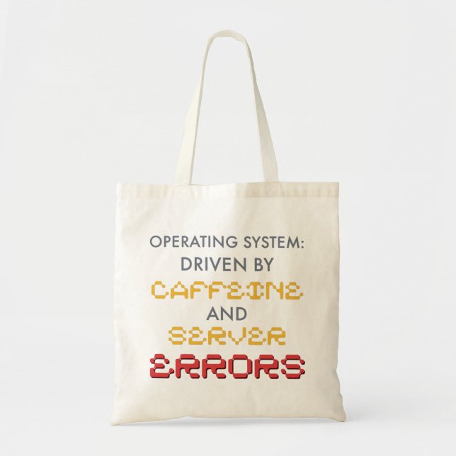 Bolso De Tela Café divertido para programadores y errores del se (Frente)