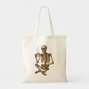 Bolso De Tela Café hasta la muerte - Tiempo de café esqueleto