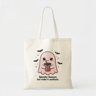 Bolso De Tela Café helado fantasma rosa lindo - Temporada espelu