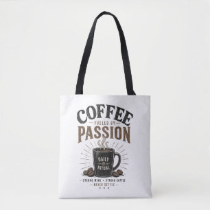 Bolso De Tela Café Impulsado por la Pasión Ritual Diario Vintage