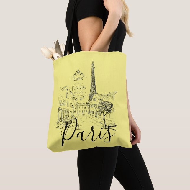 Bolso De Tela Cafe Paris Tote Bag (Detalle)