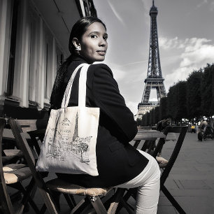 Bolso De Tela Cafe Paris Tote Bag