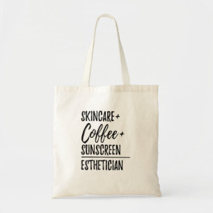 Bolso De Tela Café Skincare Esteticista de pantalla solar