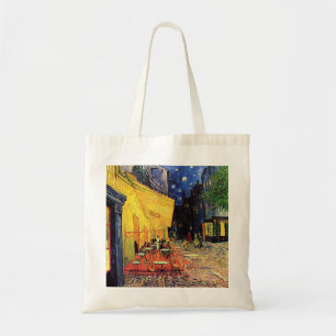 Bolso De Tela Cafe Terrace de noche por Vincent van Gogh