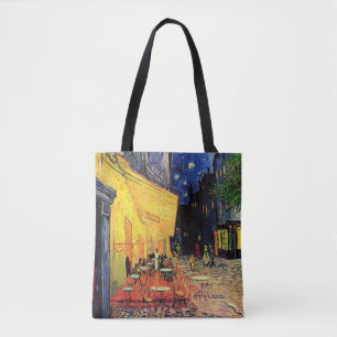 Bolso De Tela Cafe Terrace de noche por Vincent van Gogh