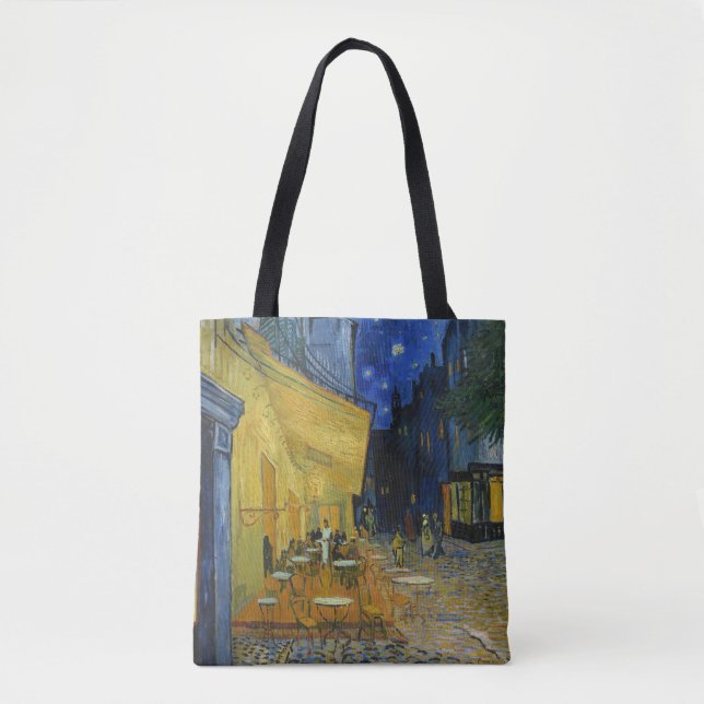 Bolso De Tela Cafe Terrace de noche | Vincent van Gogh (Anverso)
