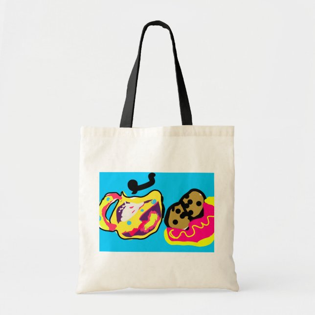 Bolso De Tela Café y galleta (Frente)