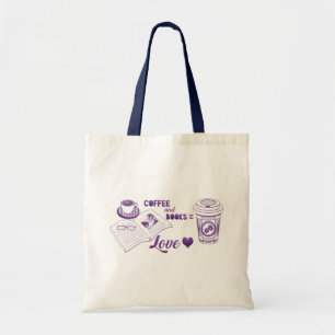 Bolso De Tela Café y libros adoran la lectura entretenida