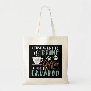 Bolso De Tela Café y Mascota divertidos, mi perro de Cavapoo 236