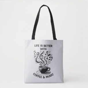 Bolso De Tela Café y música