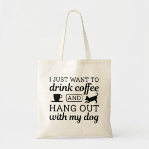 Bolso De Tela Café Y Perro