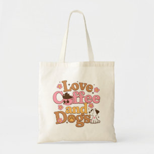 Bolso De Tela Café y Perros Retro