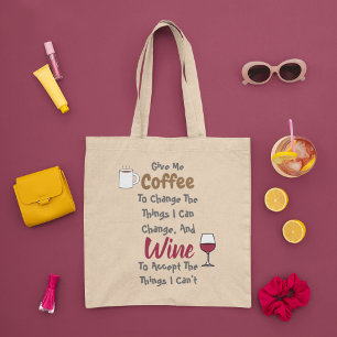 Bolso De Tela Café Y Vino