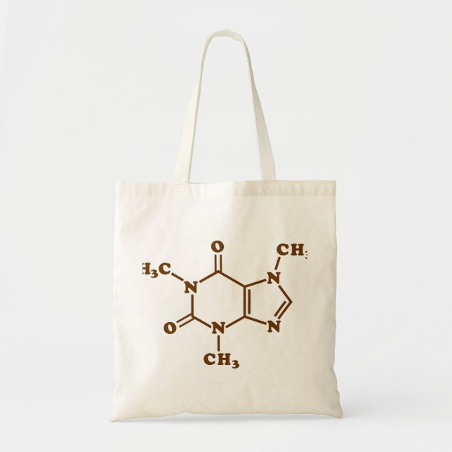Bolso De Tela Cafeína Café Fórmula Química Molecular (Frente)