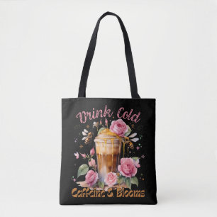 Bolso De Tela Cafeína y florecimiento: Descanso de café helado