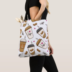 Bolso De Tela Cafés, Frijoles, Amante del Café, Corazones