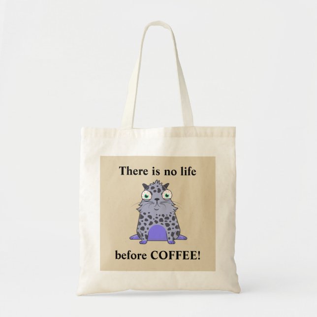 Bolso De Tela Caffelotta cryptokitty quiere café (Frente)
