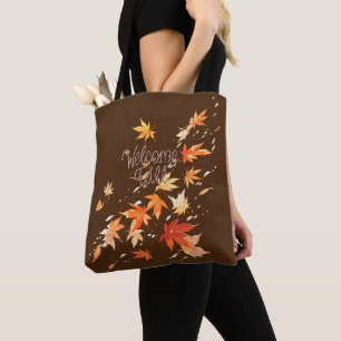 Bolso De Tela Caída de Bienvenida, hojas de otoño